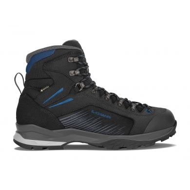 Lowa Hiking Shoes Vigo GTX (Trekking, Split Leather-Textile, Waterproof) Black/Blue Men